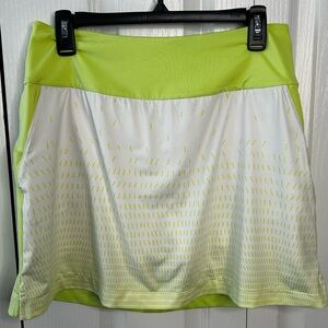 Adidas Athletic Tennis Skort‎ Women's Size Medium Green White Golf Stretch